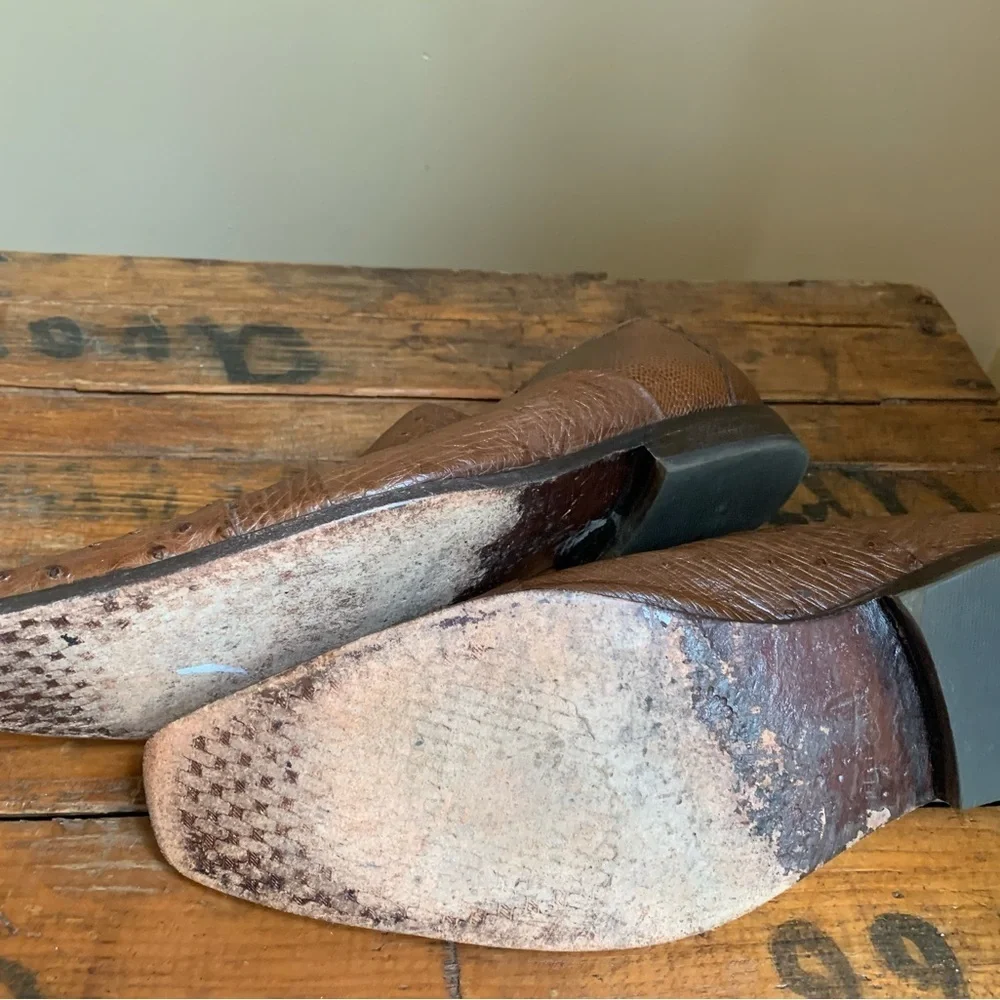 JE-VER real leather ostrich shoesMexico Size 28.5 US Men's size 10.5?